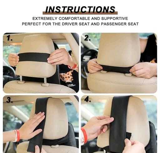 Car Neck Support Pillow for Driving Comfort & Neck Pain Relief - 2pcs